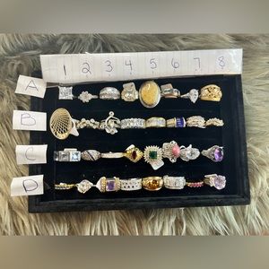 Rings , variety of sizes .